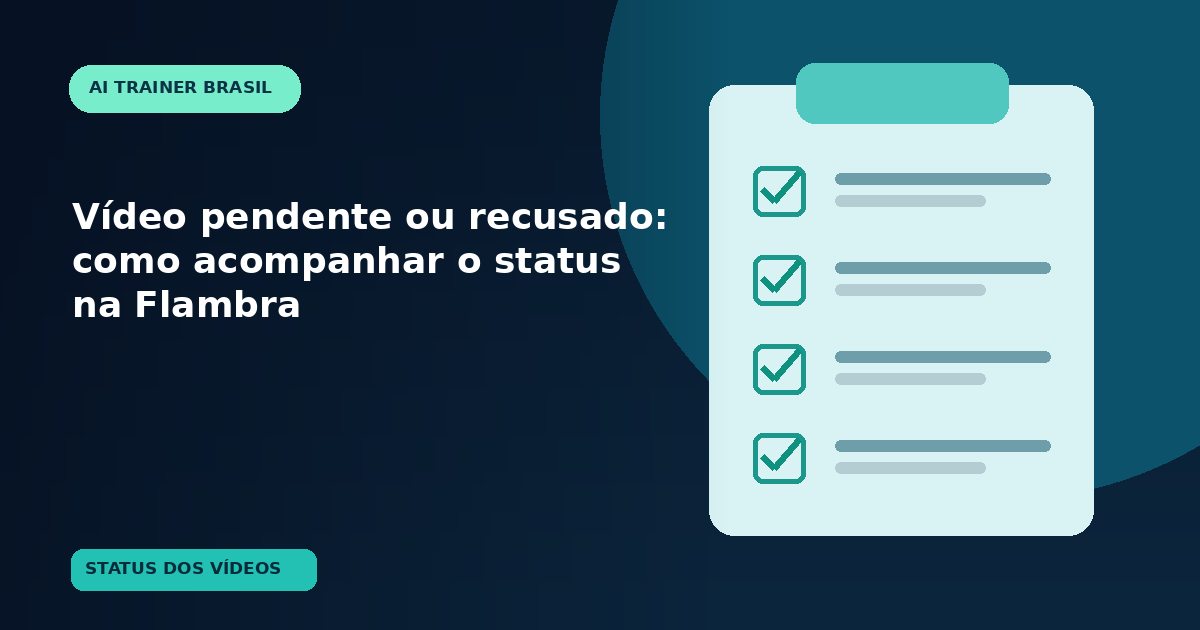 Imagem de destaque: Vídeo pendente ou recusado: como acompanhar o status na Flambra