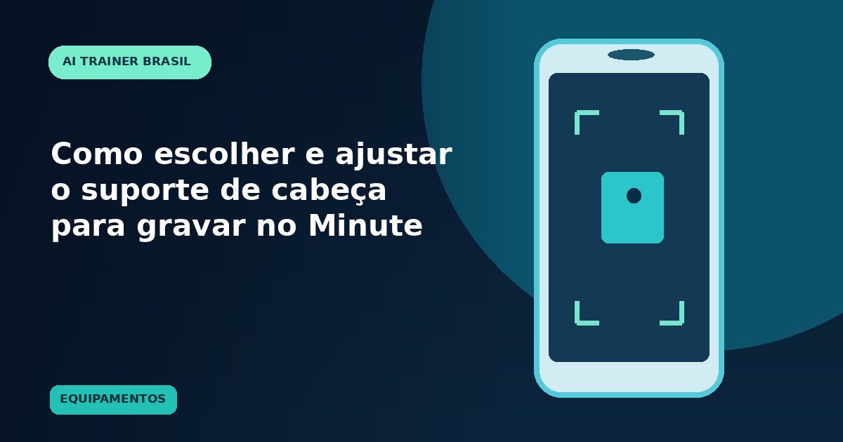 Imagem de destaque: Como escolher e ajustar o suporte de cabeça para gravar no Minute