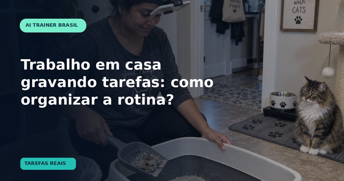 Imagem de destaque: Trabalho em casa gravando tarefas: como organizar a rotina?