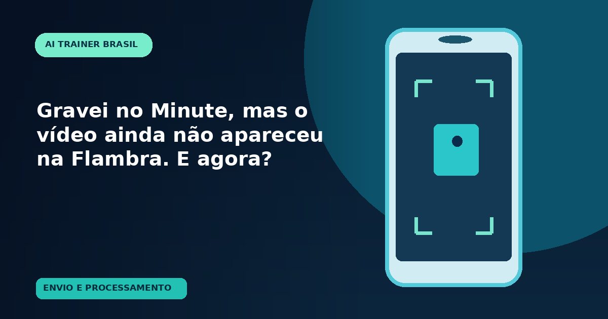 Imagem de destaque: Gravei no Minute, mas o vídeo ainda não apareceu na Flambra. E agora?