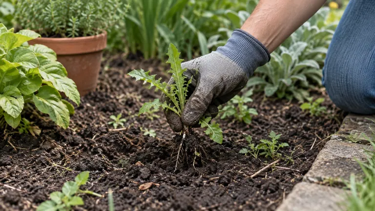Exemplo visual da tarefa MIMIX: Plantar ou arrancar ervas daninhas
