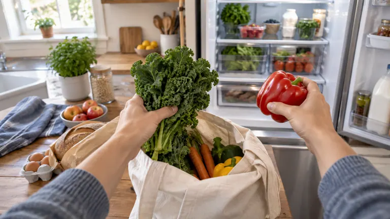 Exemplo visual da tarefa MIMIX: Guardar compras e alimentos