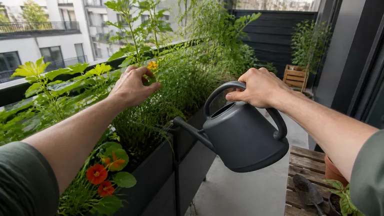 Exemplo visual da tarefa MIMIX: Regar plantas de interior